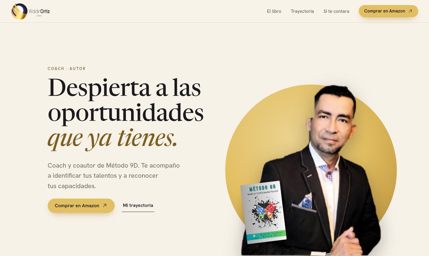 Landing de Waldir Ortiz hecha por Power Minds